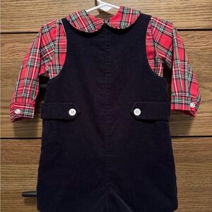 Bailey Boys Plaid Red and Navy Jon Jon